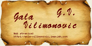 Gala Vilimonović vizit kartica